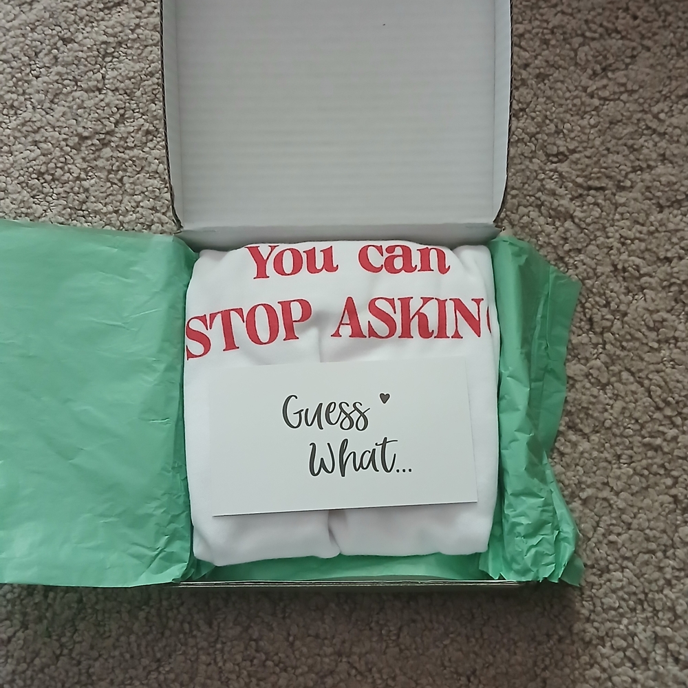 Baby Announcement Bodysuit 'You can stop asking now'
